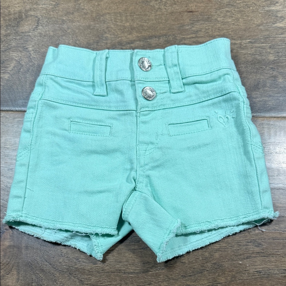 Little girls teal Justine premium jeans, Shorts
